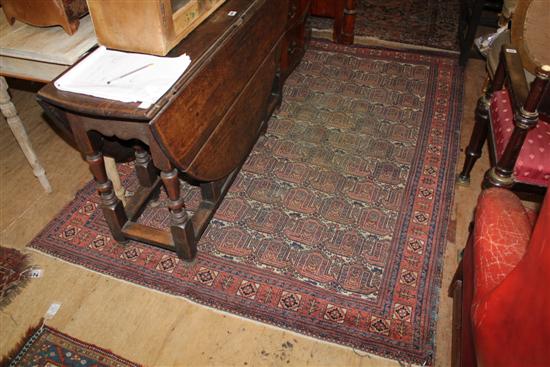 Red & blue geometrical pattern Oriental rug